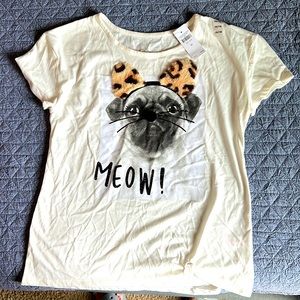 Girls cat shirt size 14/16